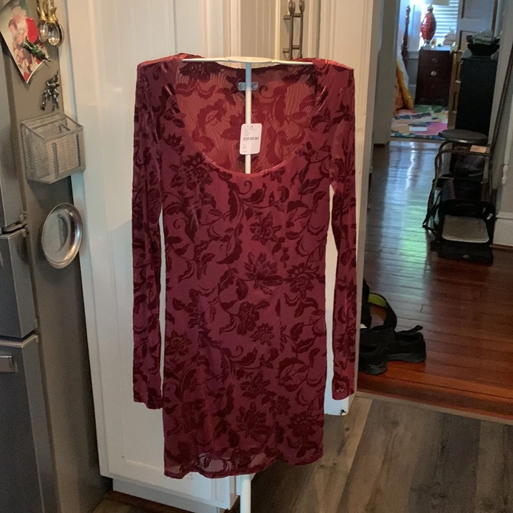 Free People Lotta love velvet shift‎ dress. NWT. Retail 78